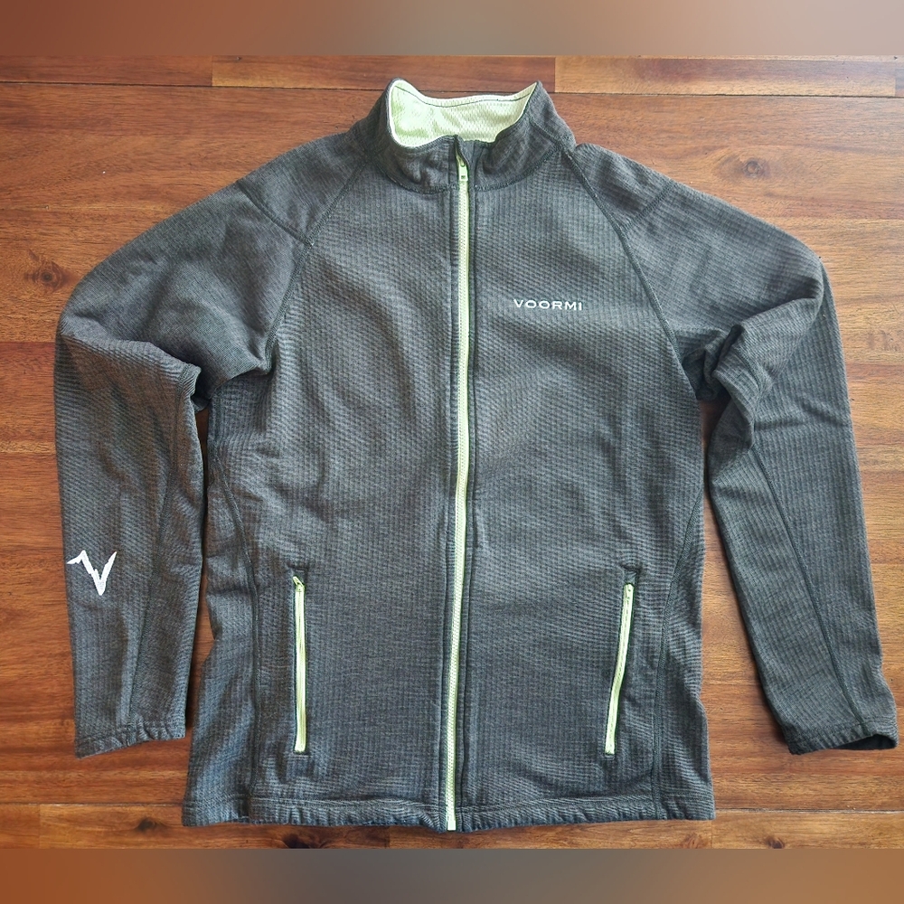 Voormi Mens Drift Full-Zip Jacket, Gray/Green, Size L